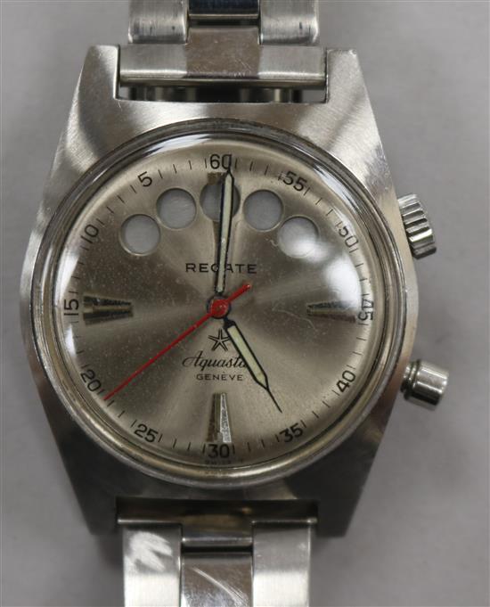 A gentlemans stainless steel Regate Aquastar Yacht Timer automatic wrist watch.